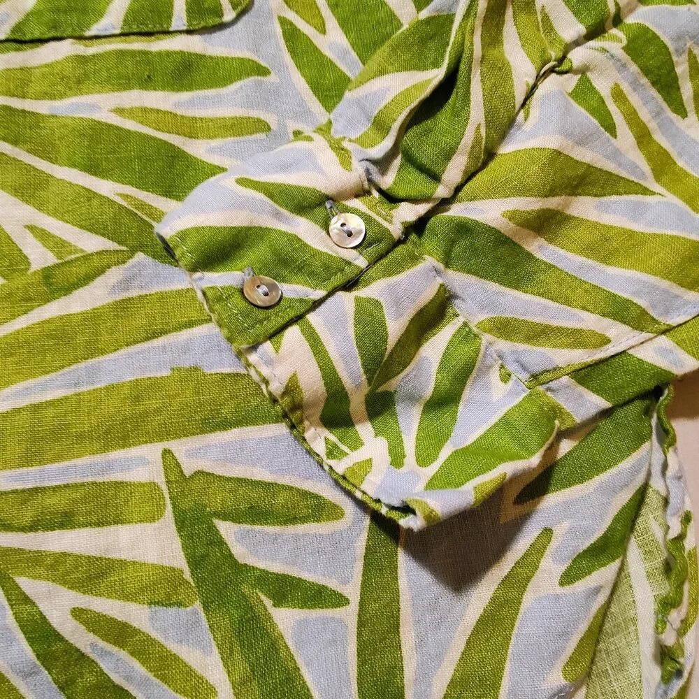 Sigrid Olsen Women's Large Long Sleeve Button-down Blouse - Picture 5 of 9